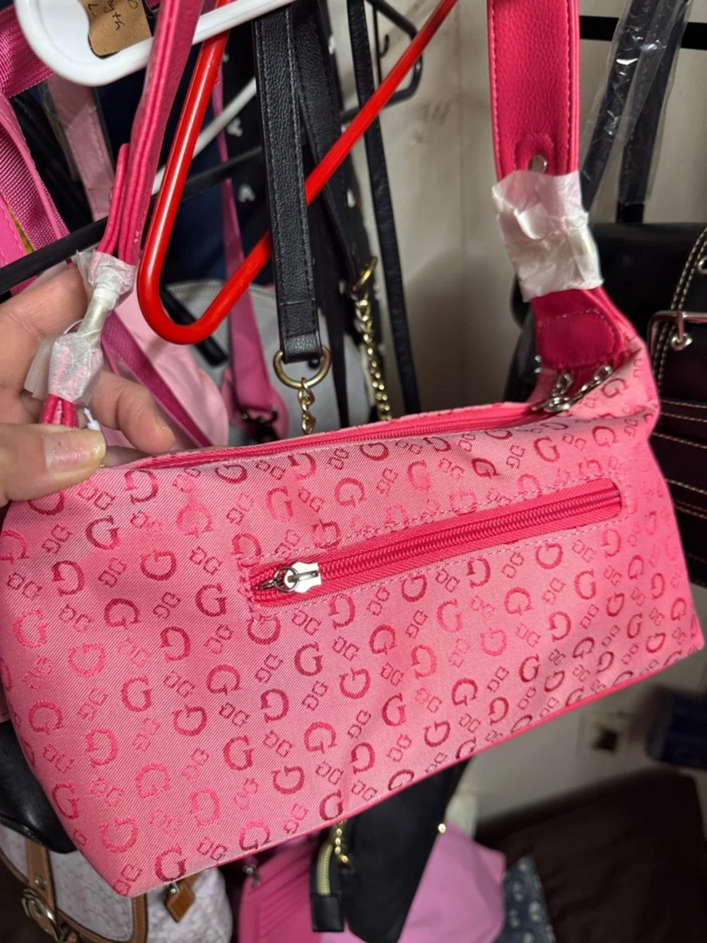 Pink Designer-Style Shoulder Bag - Picture 2 of 5